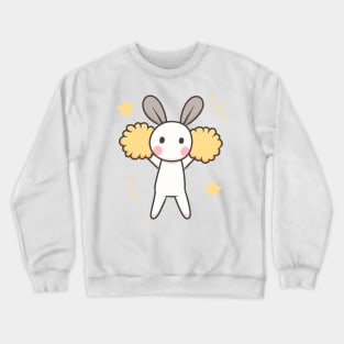 Cheering doodle bunny Crewneck Sweatshirt